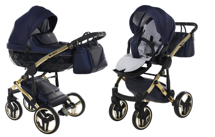 Junama Saphire Col.01 Navy Blue Bērnu rati 2in1