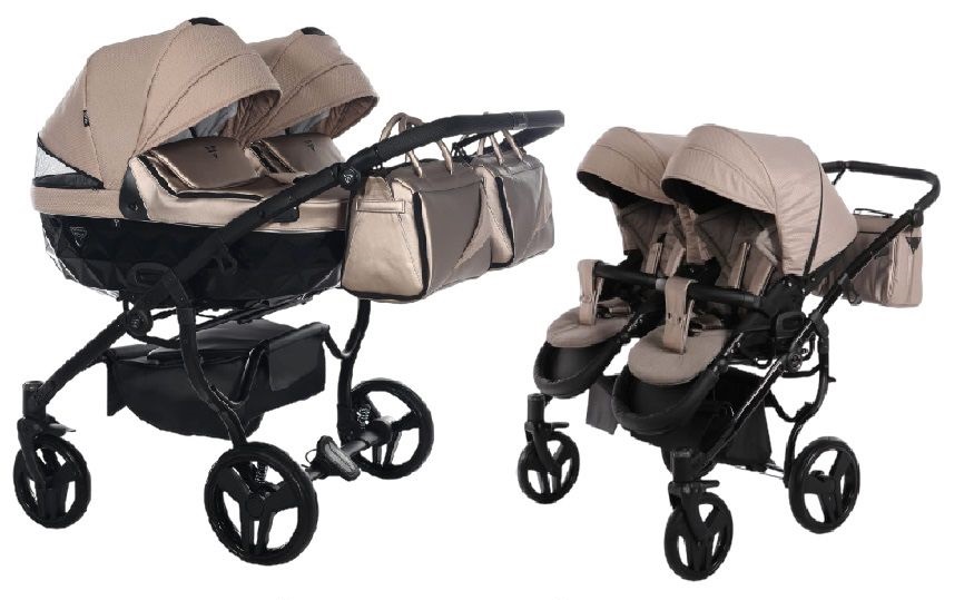 Junama Saphire Duo 06 Beige Dvīņu rati 2in1