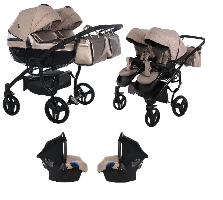 Junama Saphire Duo 06 Beige Dvīņu rati 3in1