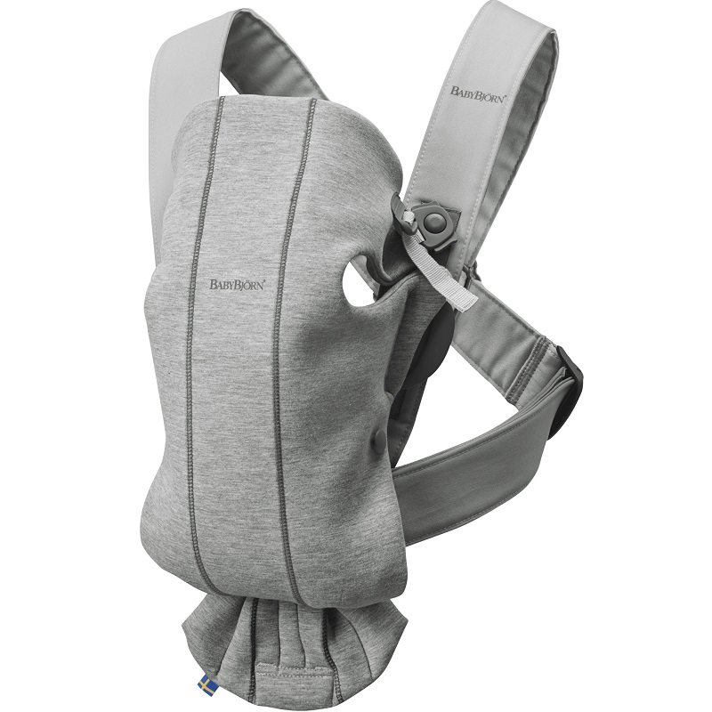 Ķengursoma BabyBjorn Mini Baby Carrier 3D Jersey Light grey 021072