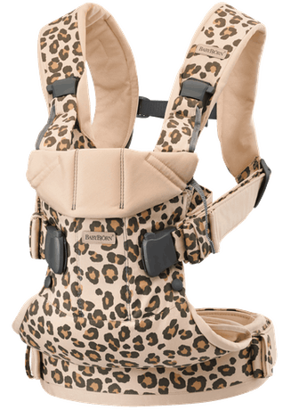 Ķengursoma BabyBjorn ONE Beige Leopard cotton 098075