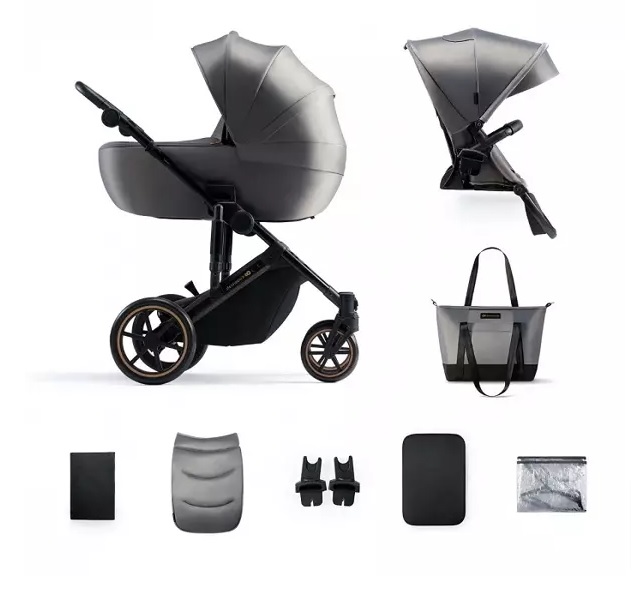 Kinderkraft Prime 2 Shadow Grey Bērnu rati 2in1