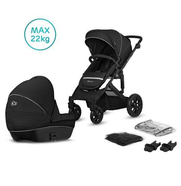 Kinderkraft Prime Lite Black Bērnu rati 2in1