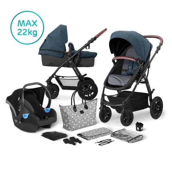 Kinderkraft XMoov Denim Bērnu rati 3in1 (air)