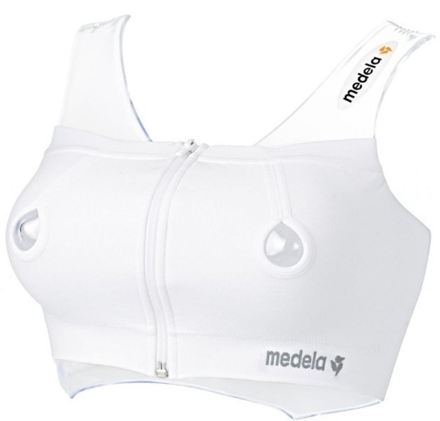 Mātes piena savakšanai bezvīļu krūšturis Medela Easy Expression White