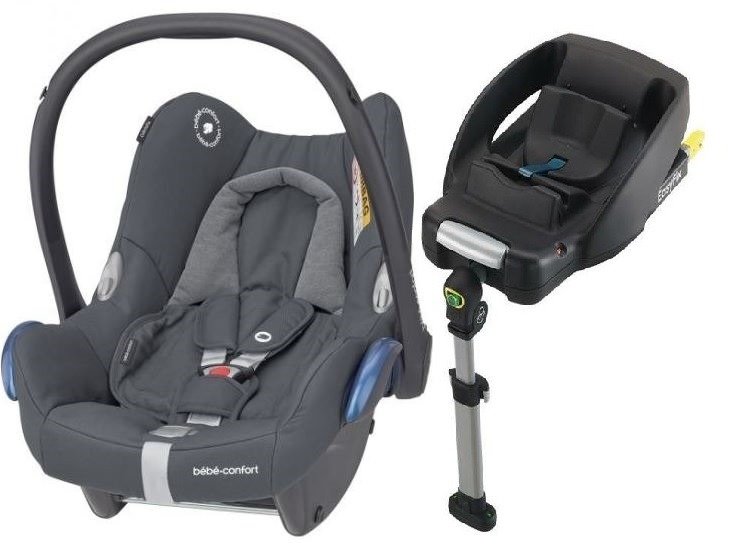 MAXI COSI CABRIOFIX Essential Graphite Bērnu autosēdeklis 0-13 kg + Familyfix bāze