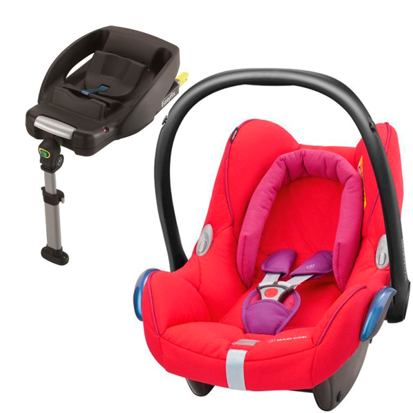 MAXI COSI CABRIOFIX Red Orchid Bērnu autosēdeklis 0-13 kg + Familyfix bāze