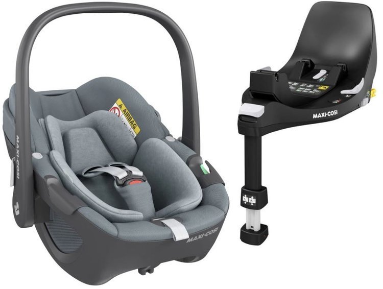 Maxi Cosi Pebble Essential grey Bērnu autosēdeklis 0-13 kg + Familyfix 360 bāze