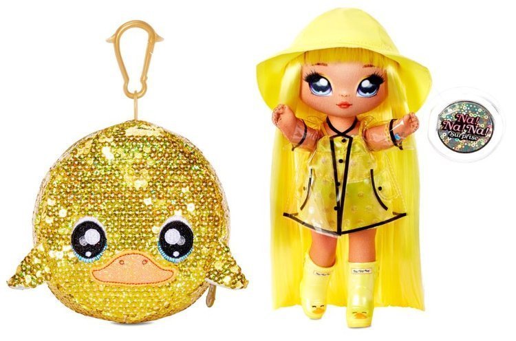 Na! Na! Na! Surprise 2-in-1 Fashion Doll Daria Duckie & Plush Pom with Confetti Duck