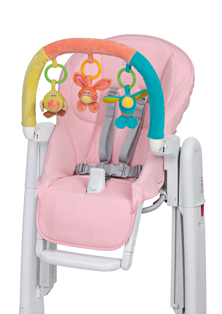 PEG PEREGO Kit Tatamia Rosa IKAC0009--IN29 Barošanas krēsla Follow Me pārvalks + loks ar rotaļlietām