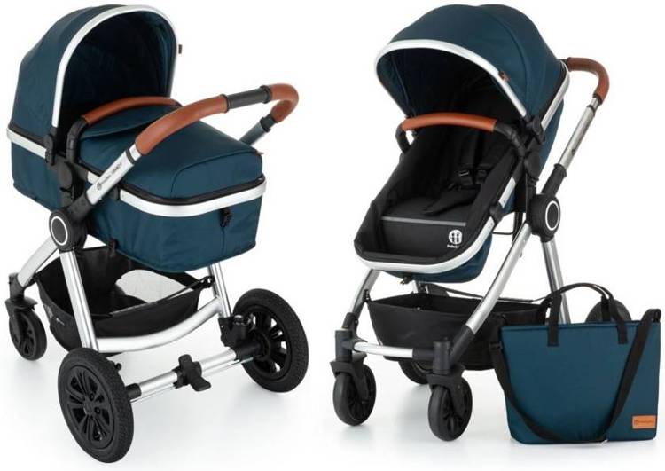 Petite&Mars Grand II Platinium Indigo Bērnu rati 2in1