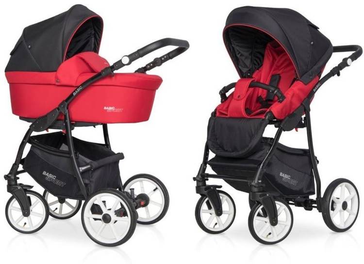 Riko Basic Sport Sport Red Bērnu rati 2in1