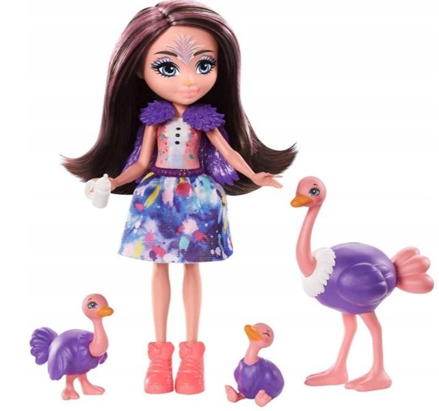 Royal Enchantimals Ofelia Ostrich & family Lelle ar dzīvniekiem GJX43