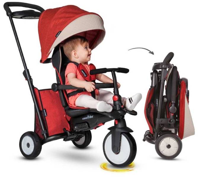 Smartrike Folding Trike 7in1 STR5 Red Bērnu trīsritenis