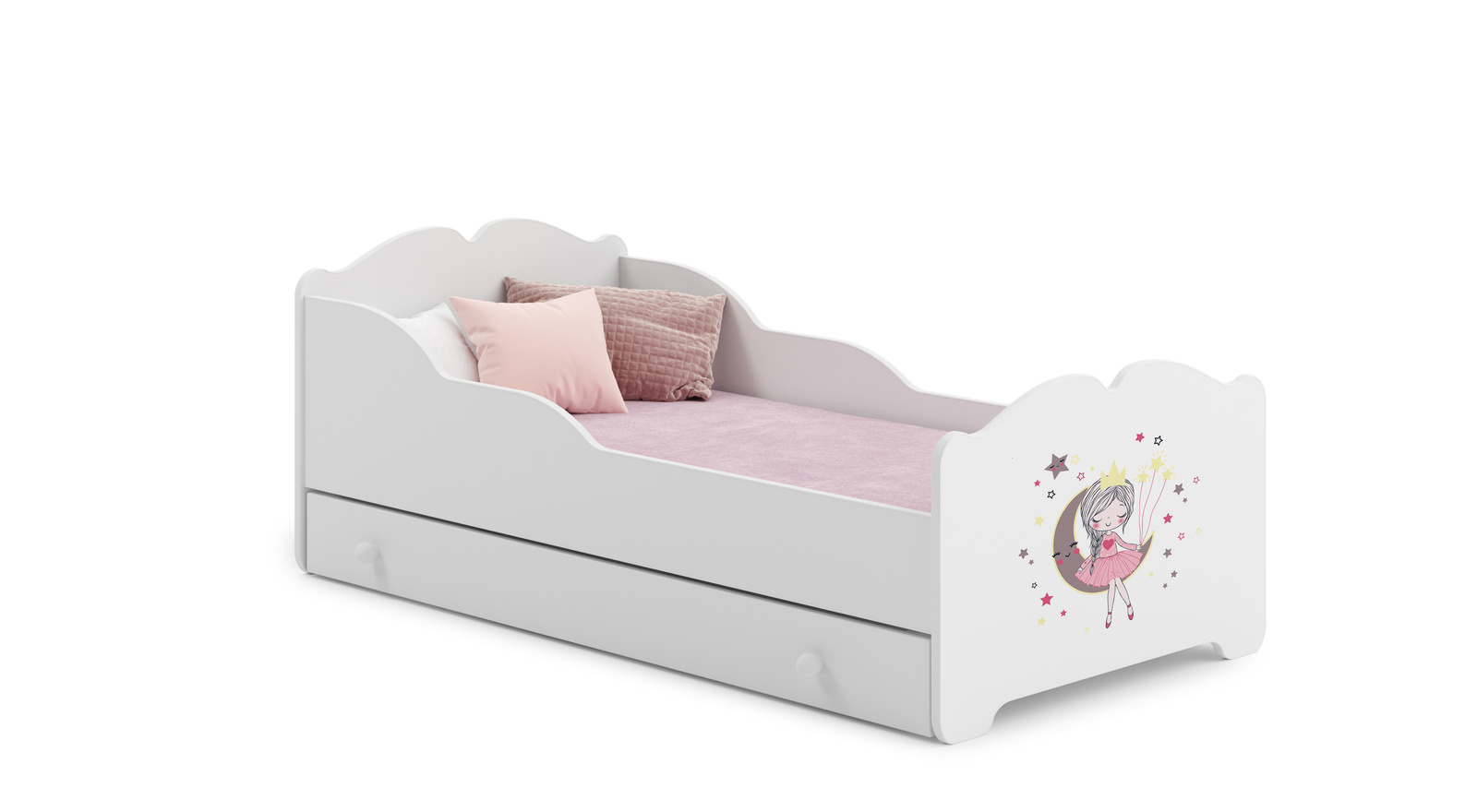 Bērnu gulta Anna 160x80 ar atvilktni Sleeping princess