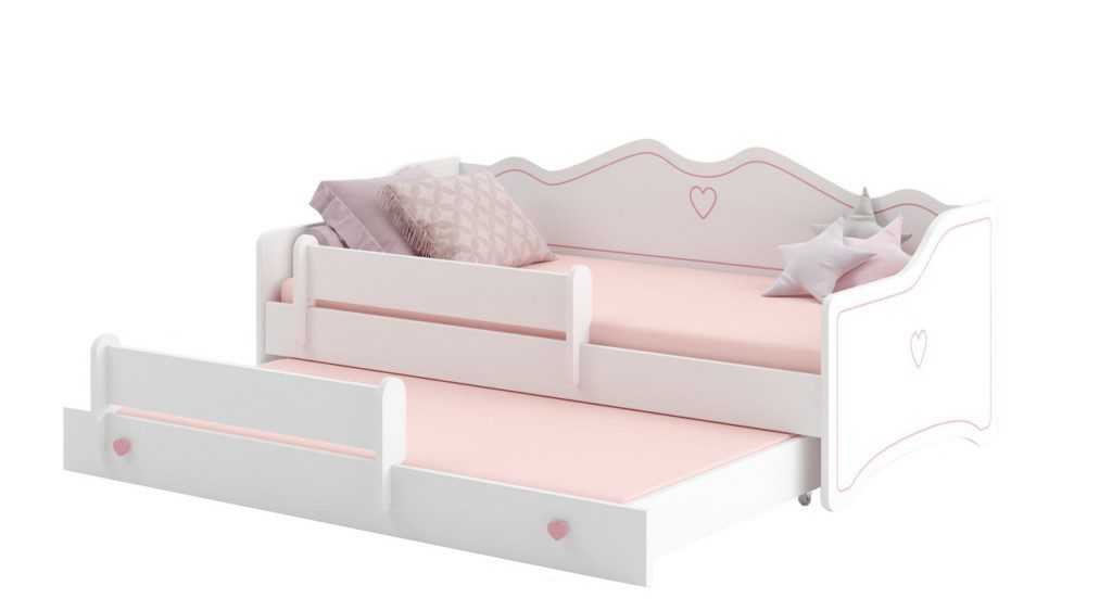 Dubultā bērnu gulta Emma II 160x80 pink