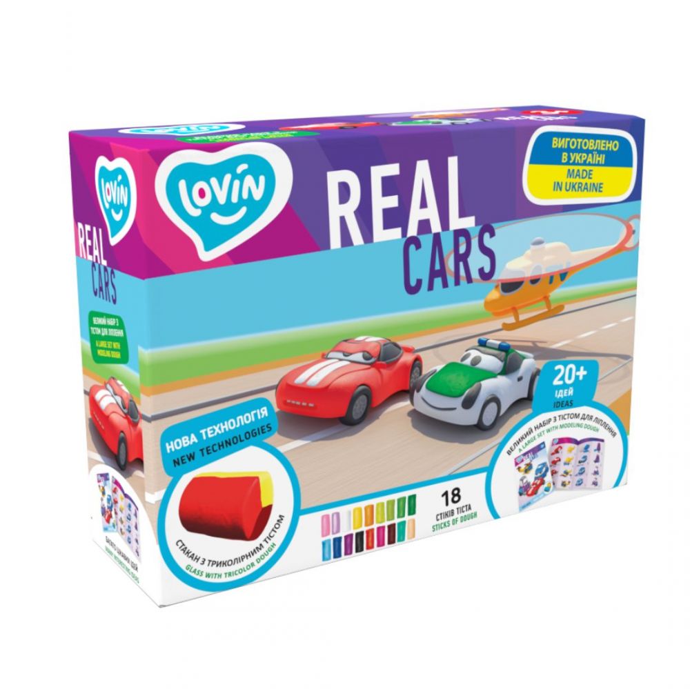 Radošais komplekts Modelēšanas mīkla Play Dough - Real Сars