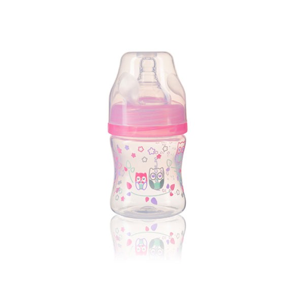 Pudele ar plato kakliņu 120 ml BabyOno 402/02 pink