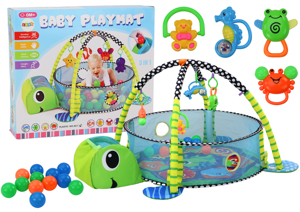 Baby Couch Mat Pool Balls 3in1 Turtle