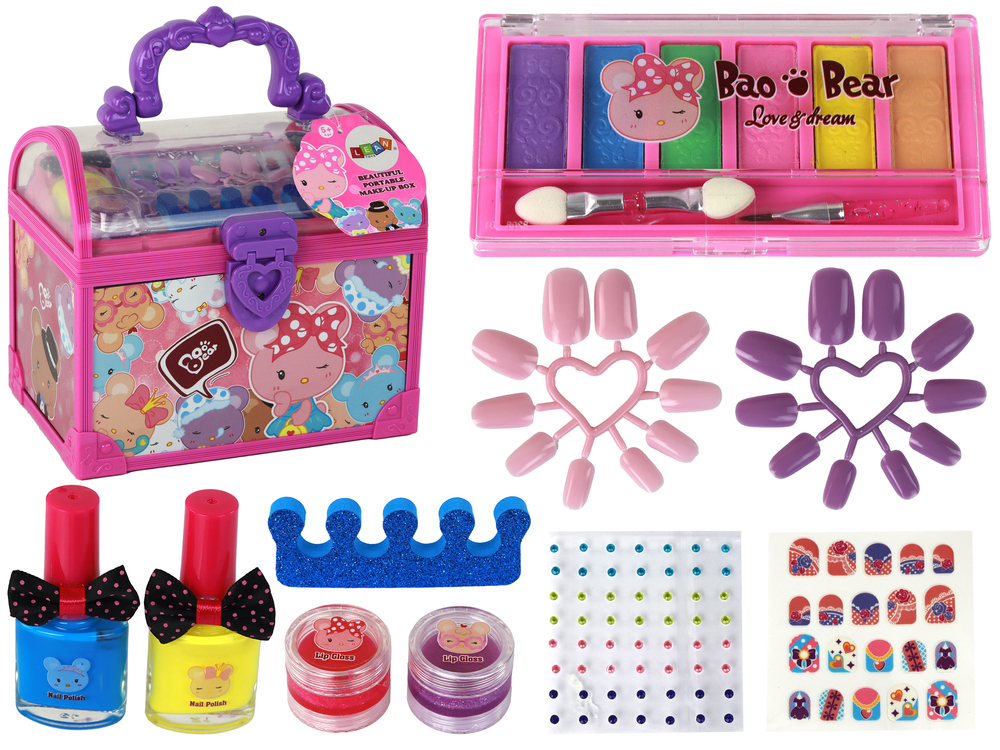 Beauty Set Pink Case DIY Makeup Nails Accessories