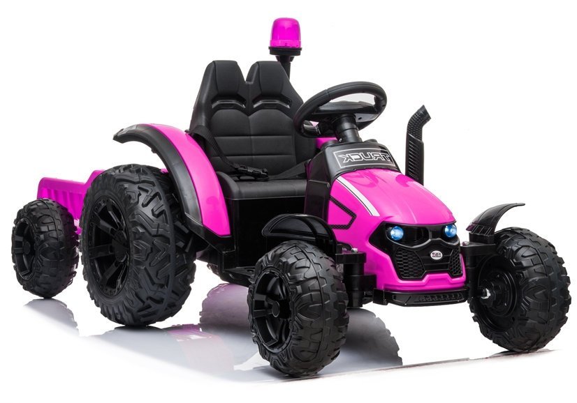 Bērnu elektriskais traktors ar piekabi HZB-200 Pink