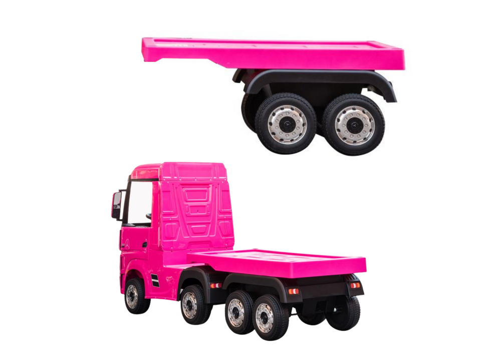 Bērnu elektro puspiekabe Mercedes Actros Truck HL358 Pink