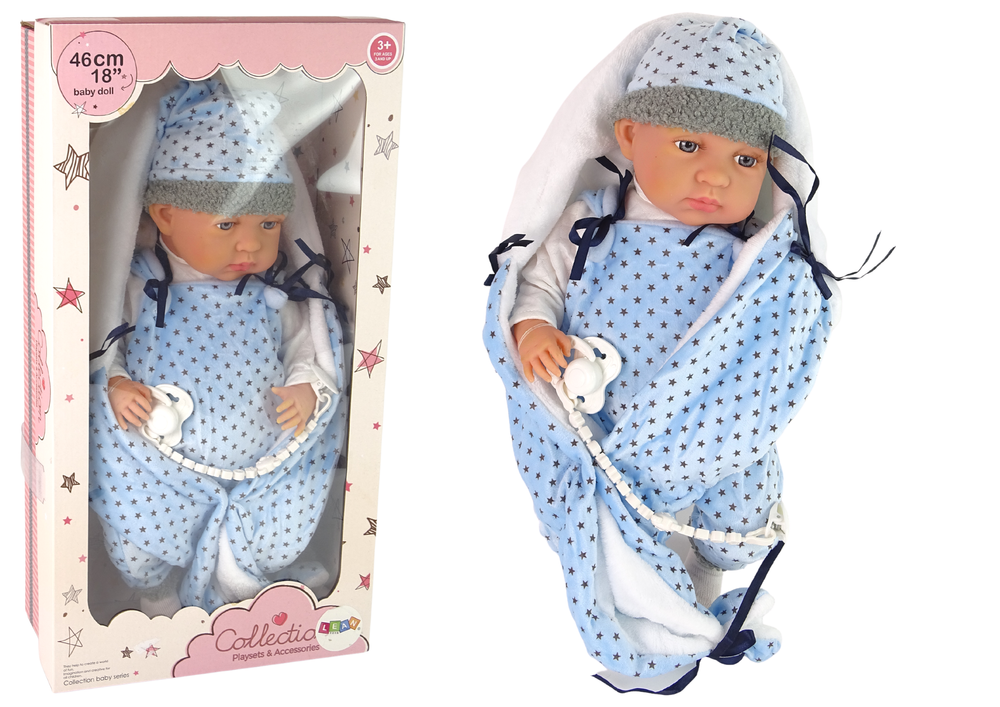 Bērnu lelle Baby Doll 46 cm Blue