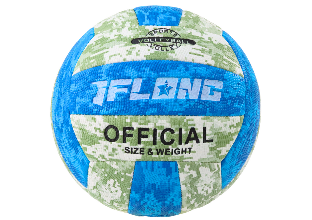 Blue and Black Volleyball Ball, Size 5, Colorful