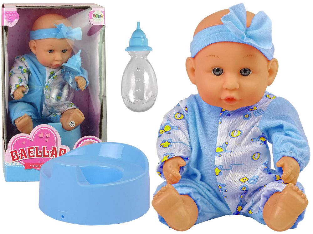 Blue Baby Doll Potty Drink Pee 24 cm