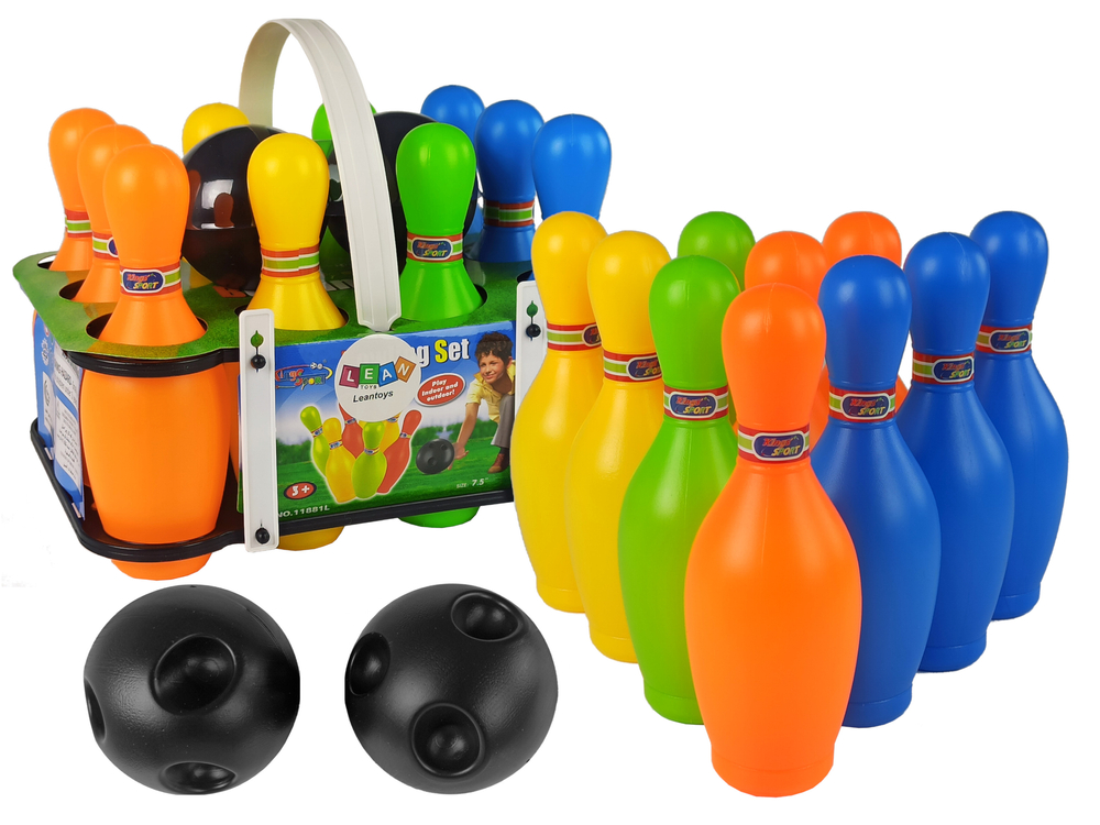 Colourful Bowling Set 10 pcs Ball 20 cm