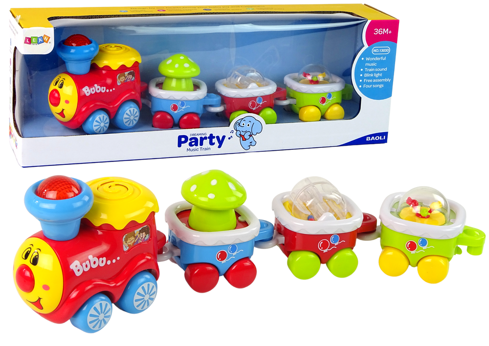 Colourful Educational Train for Toddlers  Light and sound effects