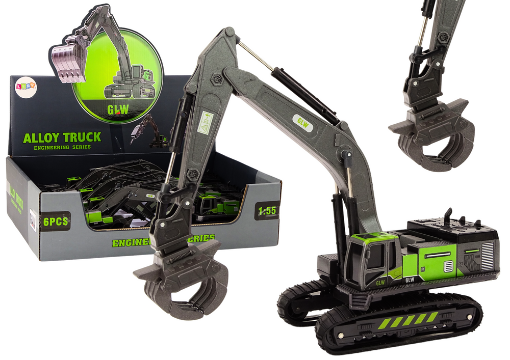 Crawler Excavator Grapple Drilling Rig Bucket 1:55 Black-Green