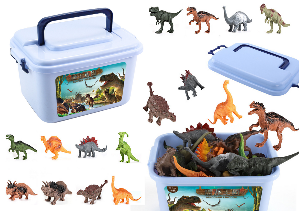 Dinosaurs Figures Set Park Accessories Box 46 Pieces