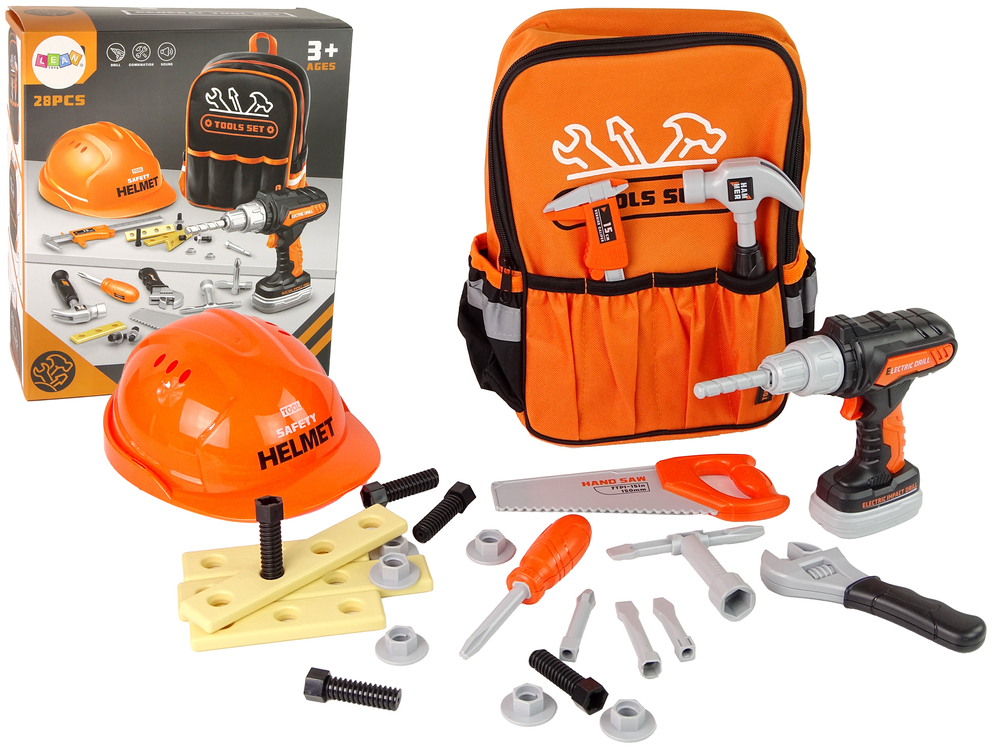 DIY Kit in Backpack Helmet Tools Orange