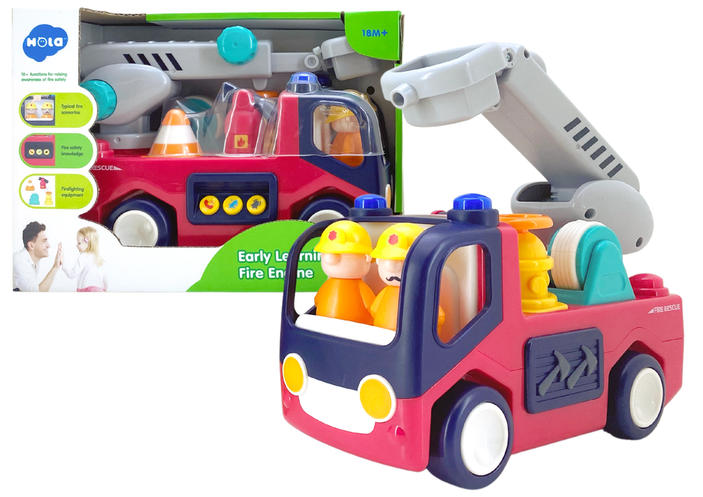 Educational Interactive Fire Station for Toddlers Sound Lights