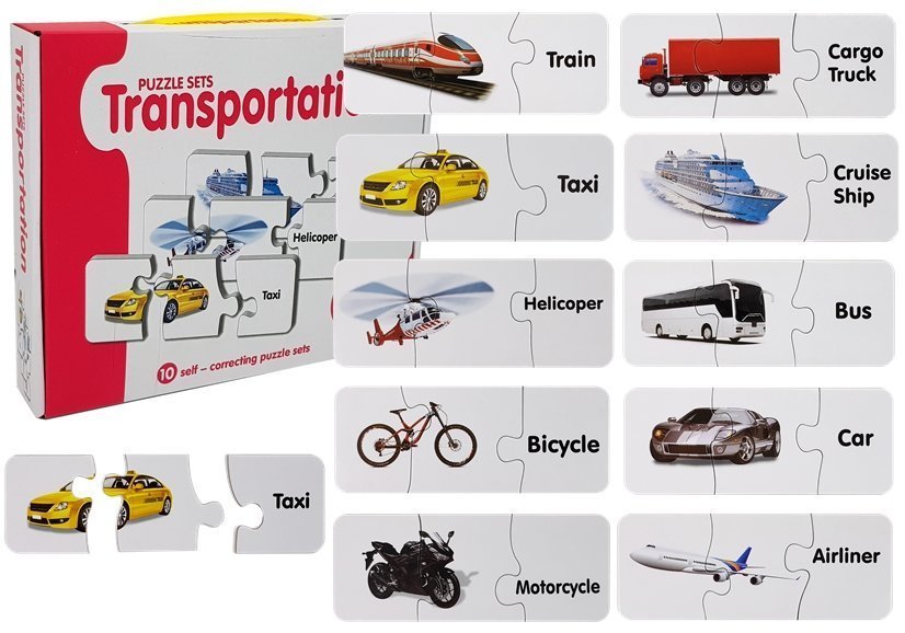 Educational Puzzle Transport Puzzle 10 Connections