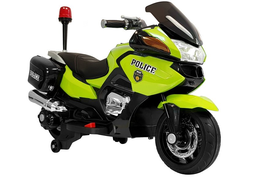 Bērnu elektriskais motocikls Police Motorbike HZB118 Green