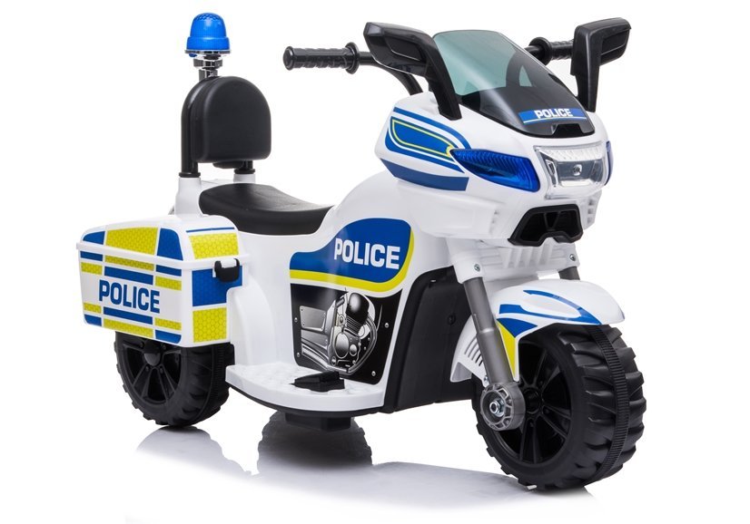 Electric Ride-On Police Motorbike TR1912 White