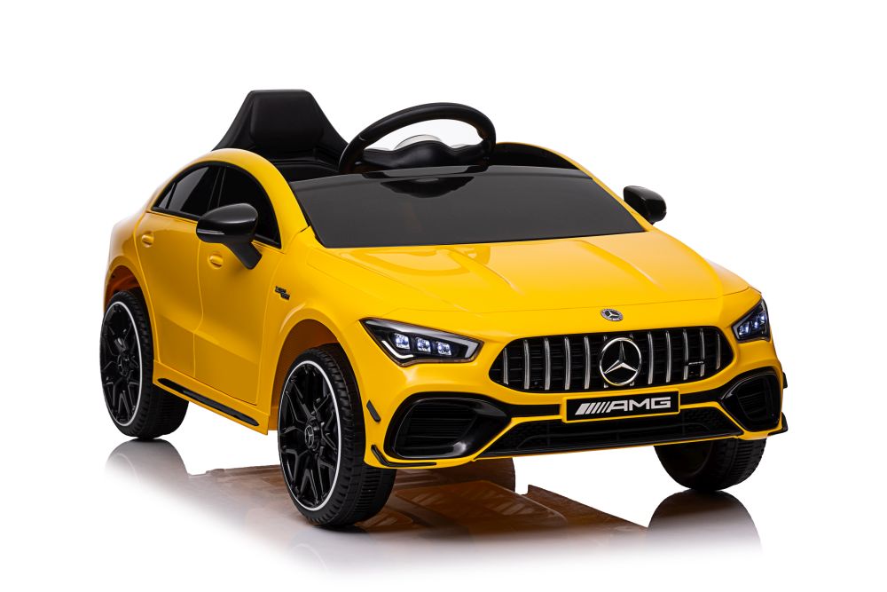 Elektriskā sporta automašīna bērniem Mercedes CLA 45s AMG Yellow