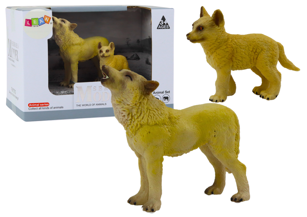 Figures: Adult Wolf 9 cm and Young Wolf 6.5 cm