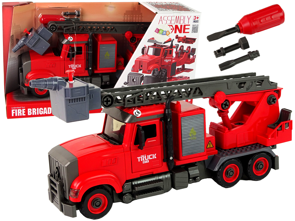 Fire Truck Fire Brigade for Unscrewing Accessories Red