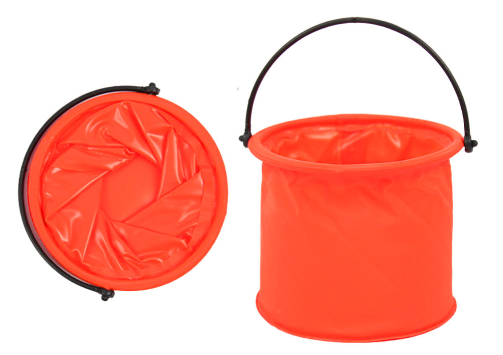 Folding Bucket Multifunctional PVC For Water Orange