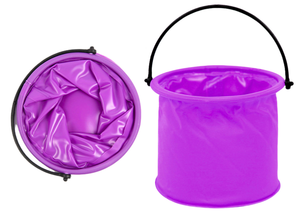 Folding Bucket Multifunctional PVC For Water Purple