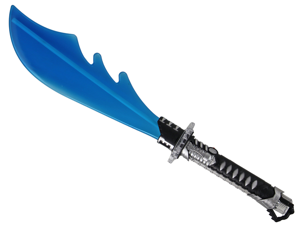 Glowing Machete Blue Battle Weapon