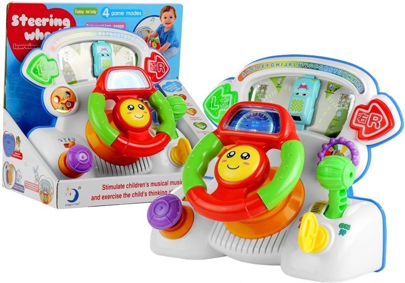 Interactive Steering Wheel Educational Sounds Lights