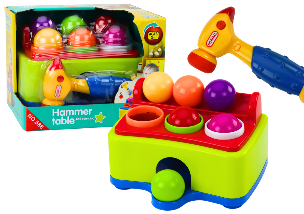 Interactive Toy for Toddlers, Hammering Balls, Colorful