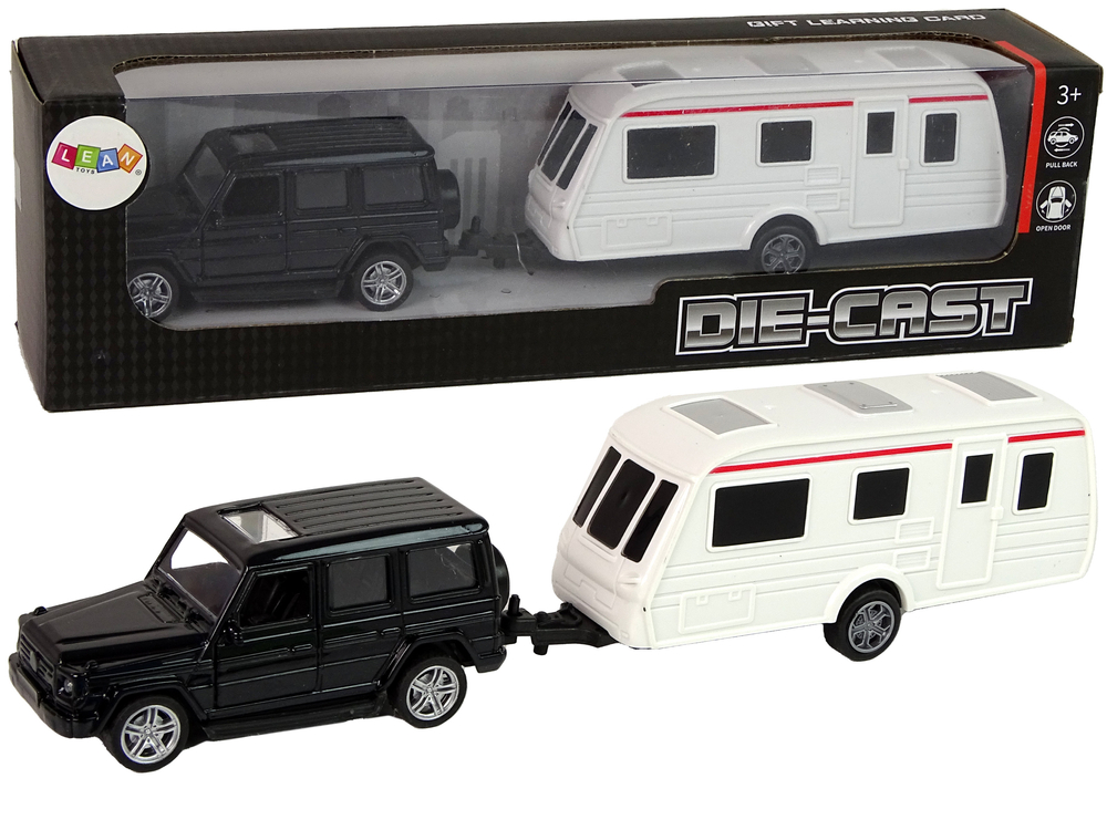 Jeep Black Caravan Vehicle Set Metal Elements