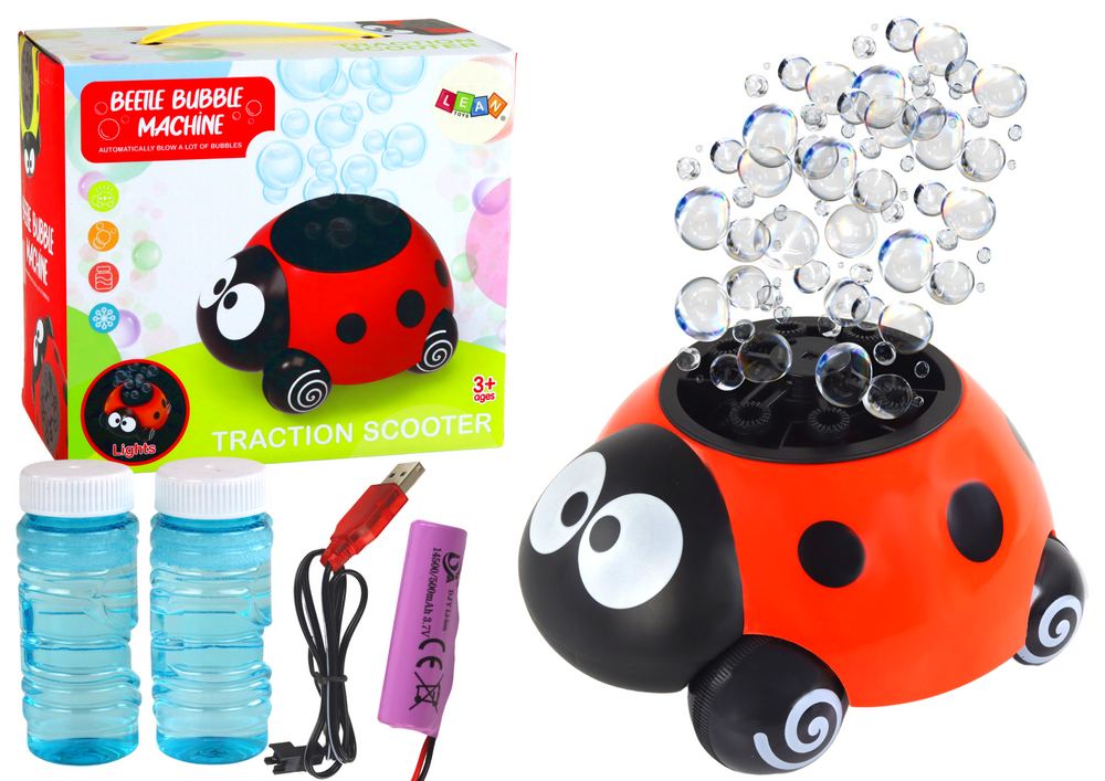 Ladybug Illuminated Bubble Machine on Wheels