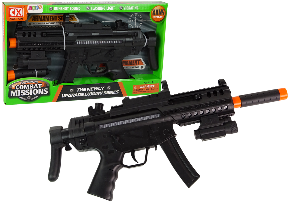 Large Mission Combat Machine Gun With light sound effects and vibrations