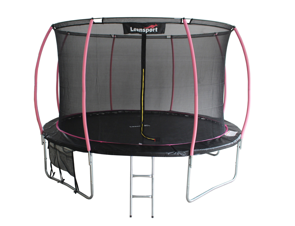 LEAN Sport Max 16ft Trampoline Black-Pink